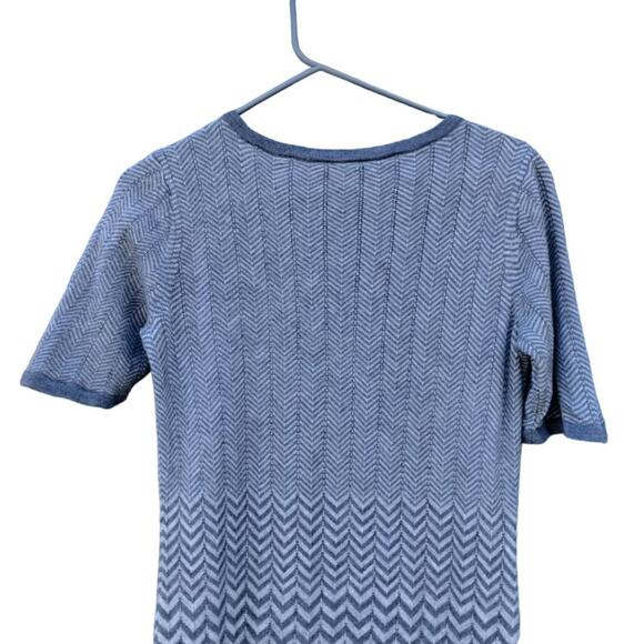 Pendleton Mission Stripe 100% Merino Wool Short Sleeves Knit Sweater Dress M - Picture 7 of 13